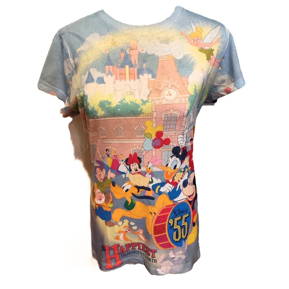 Vintage Disney Double sided Shirt The Happiest Memories on Earth Since 55 Sz M